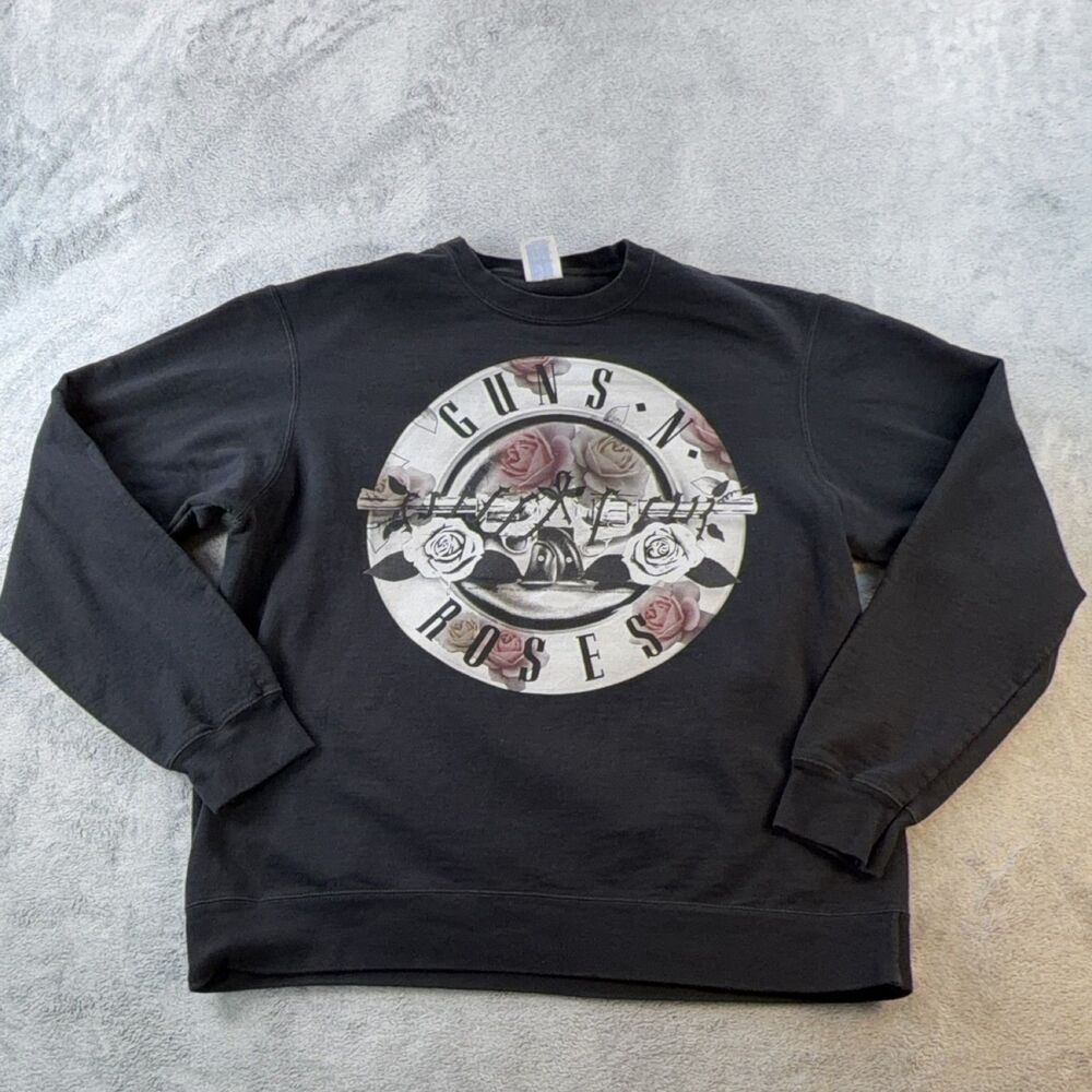 Port & Company Guns N' Roses Sweatshirt Unisex Adult L Black Graphic Pullover